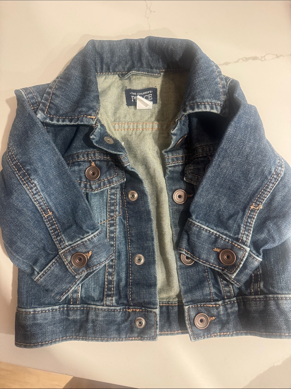 The Children's Place Dark Blue Denim Jean Jacket for Kids